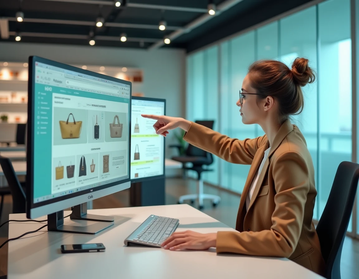 Spécialiste e-commerce de l'agence Cyloé à Lyon travaillant sur la conception d'une boutique en ligne