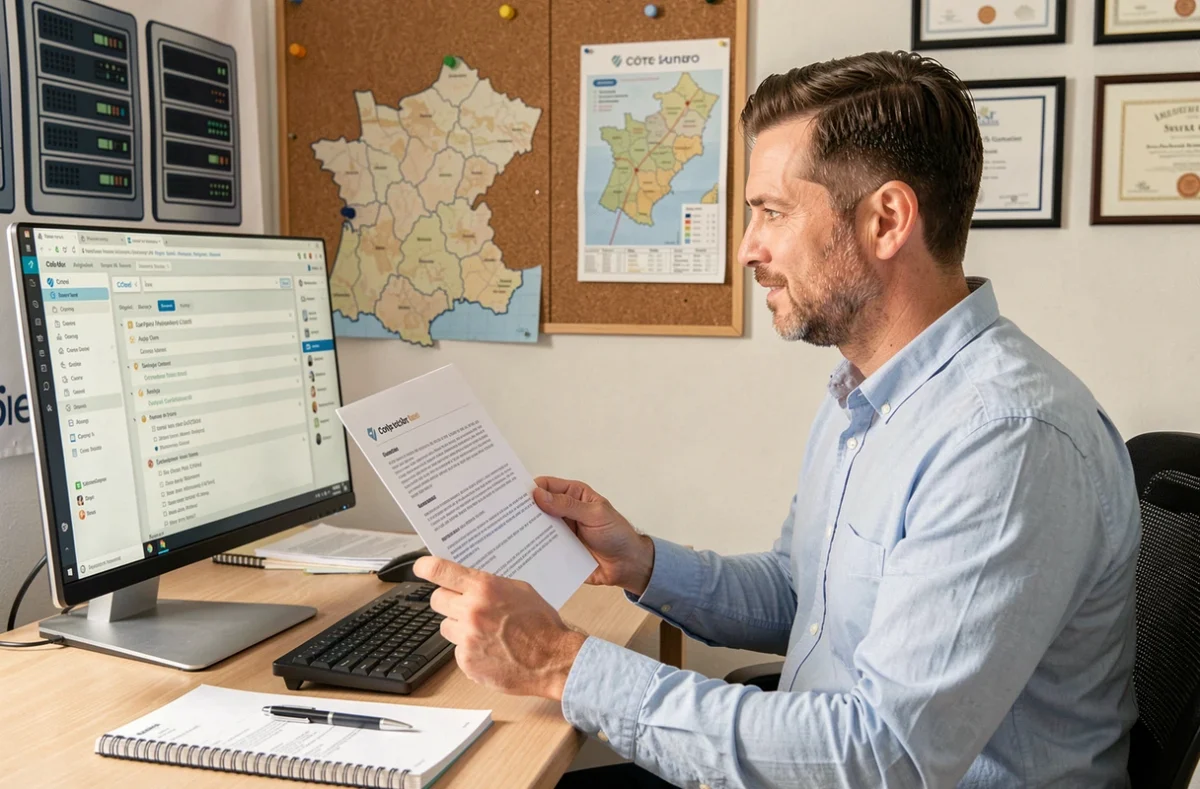 Technicien de Webalia gérant l'hébergement et la création de sites web pour des clients en Côte-d'Or